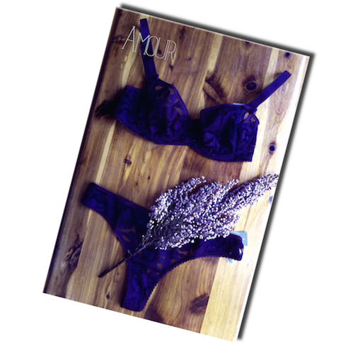 Amour Postcard - Fall 2015 - Huit Purple Bra and Panty